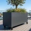 3m rectangle PC planter - dark grey.