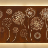 Agapanthus pattern - simple rust - backlit