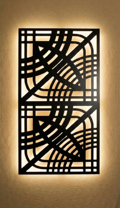 Art Deco pattern - simple Black - Backlit Art Deco pattern - simple Black - Backlit