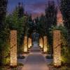 Cor-Ten steel Leaf Vein light towers