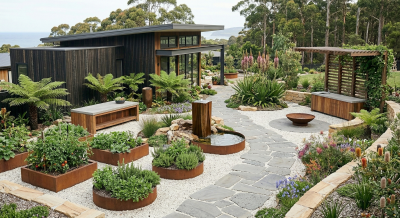 Various planters installed - 3mm Cor-Ten steel. Various planters installed - 3mm Cor-Ten steel.