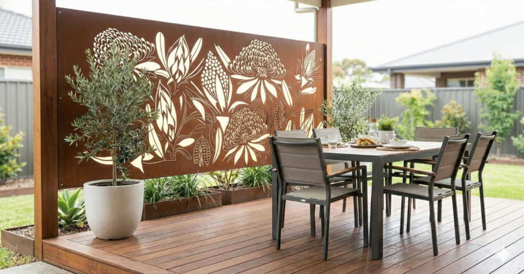 Waratahs Panel in Cor-Ten Steel - Alfresco