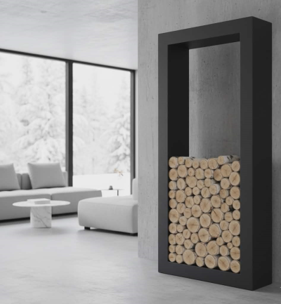 Custom log rack - rectangle wall mounted Custom log rack - rectangle wall mounted