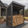 Custom log rack - shed