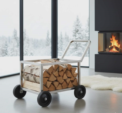 Custom log rack - trolley Custom log rack - trolley
