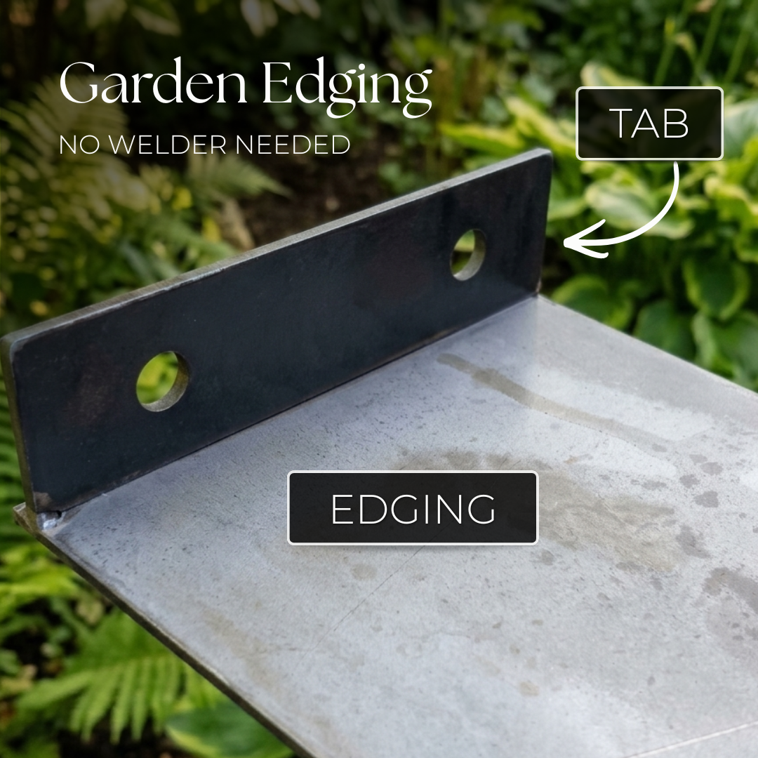 Piece of garden edging showing tabs edging suitable edging for NSW