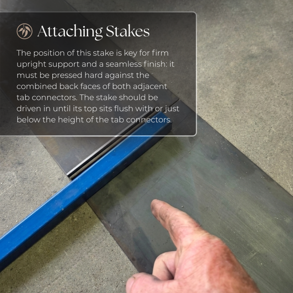 Garden edging with garden edging stake